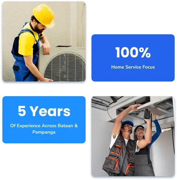 Ayos Lamig: five years of experience across Bataan and Pampanga, one hundred per cent home service focus