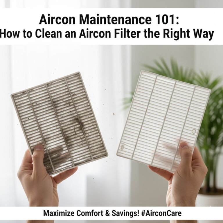 Aircon Maintenance 101: How to Clean an Aircon Filter the Right Way​